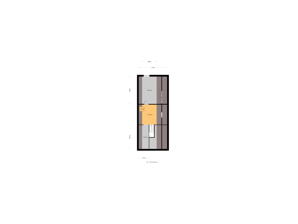 View floorplan of 2e Verdieping of Bovenweg 25