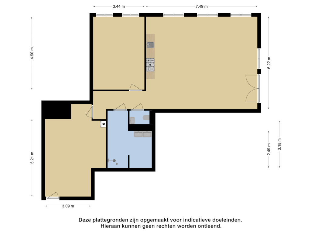 Bekijk plattegrond van Appartement van Pierssensstraat 2