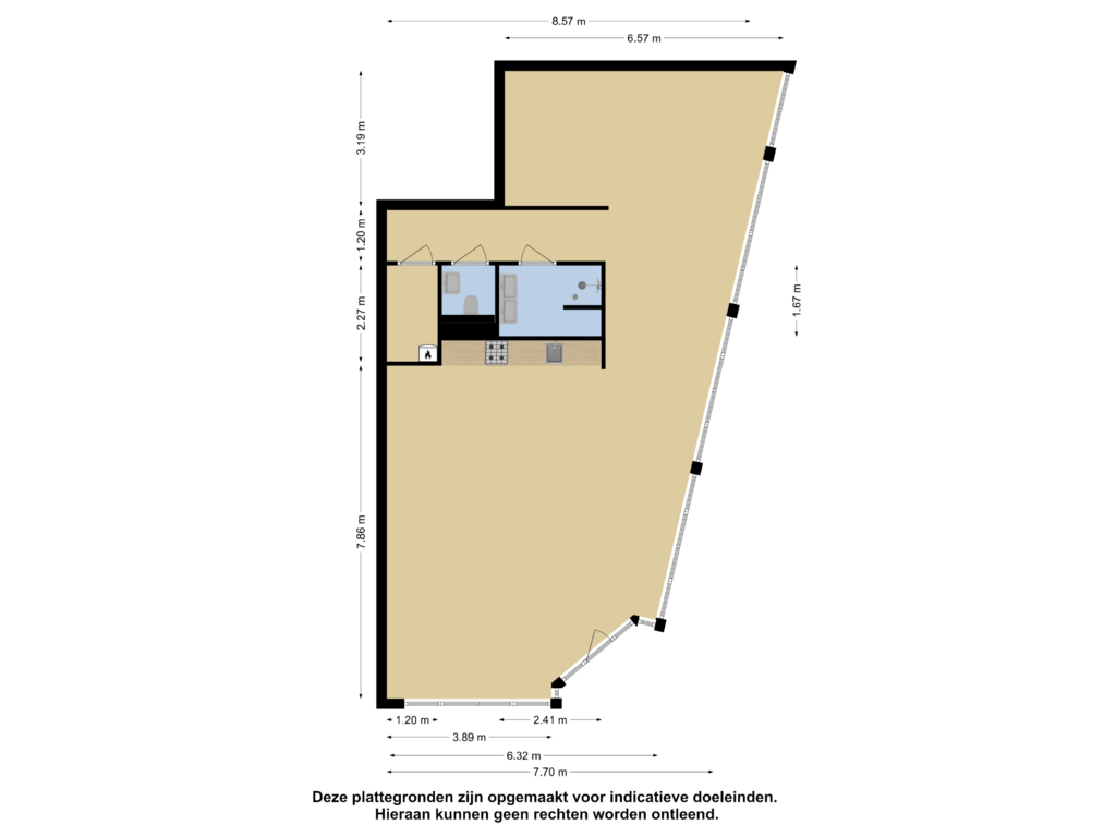 Bekijk plattegrond van Appartement van Korte Nieuwstraat 25