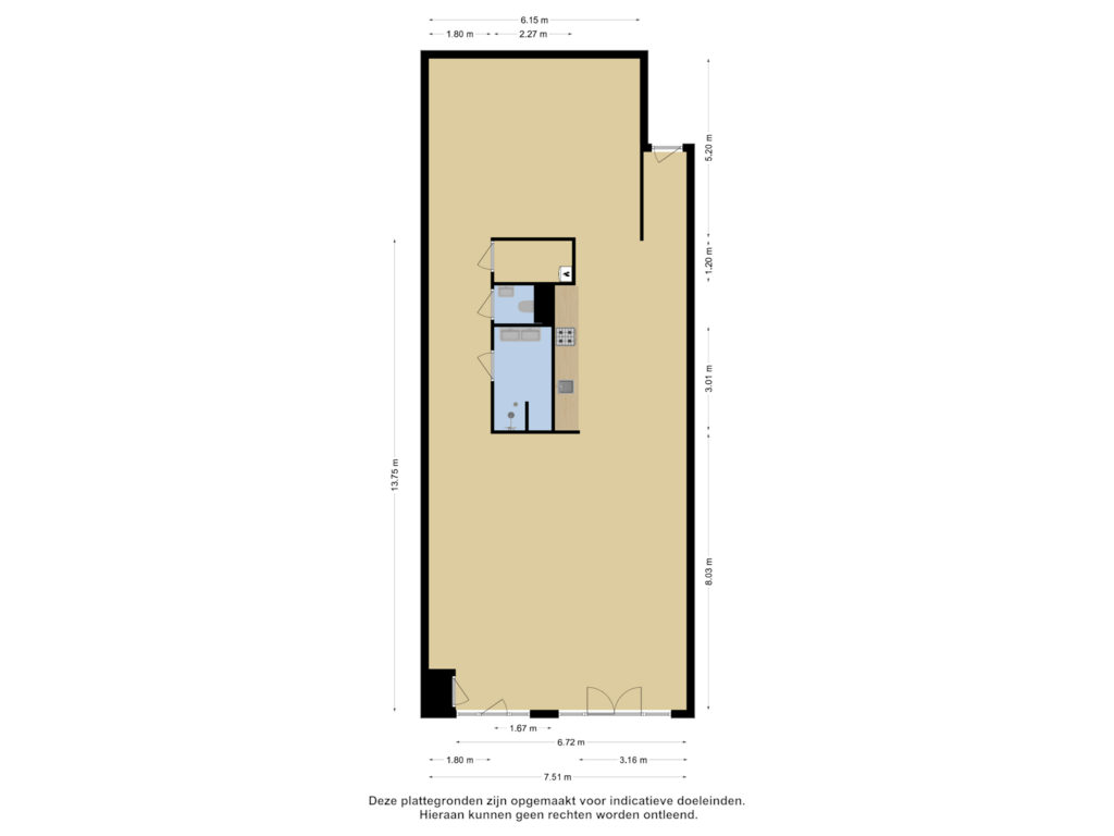 Bekijk plattegrond van Appartement van Korte Nieuwstraat 19