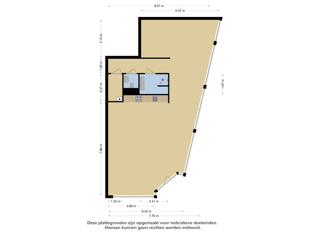 Bekijk plattegrond van Appartement van Korte Nieuwstraat 25-*