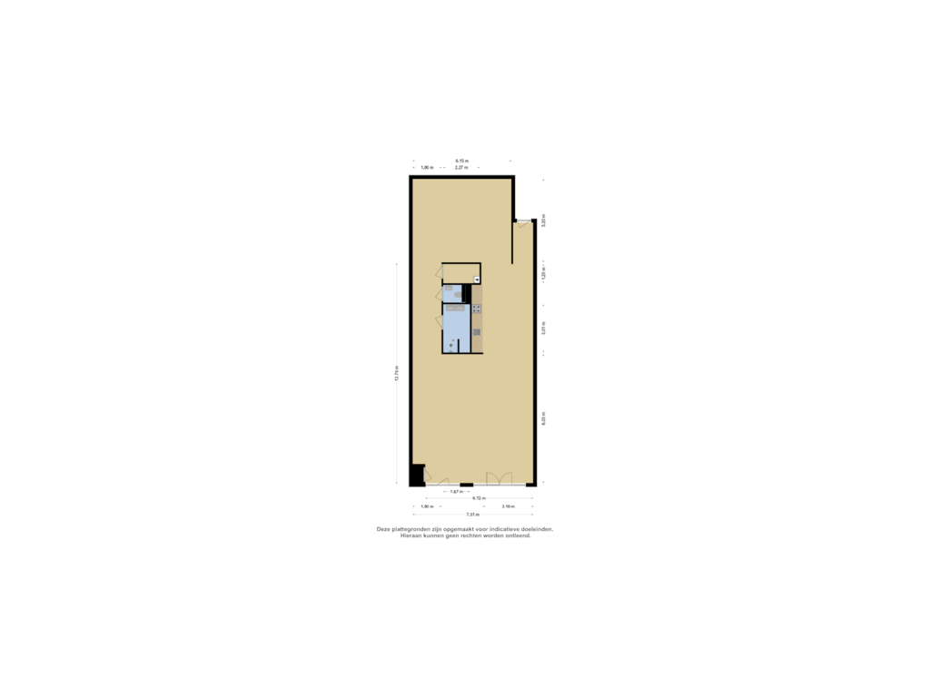 Bekijk plattegrond van Appartement 5 van Korte Nieuwstraat 17