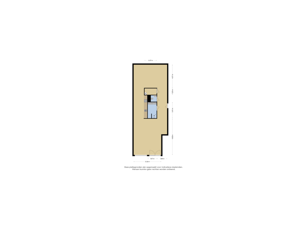 View floorplan of Appartement 3 of Korte Nieuwstraat 15