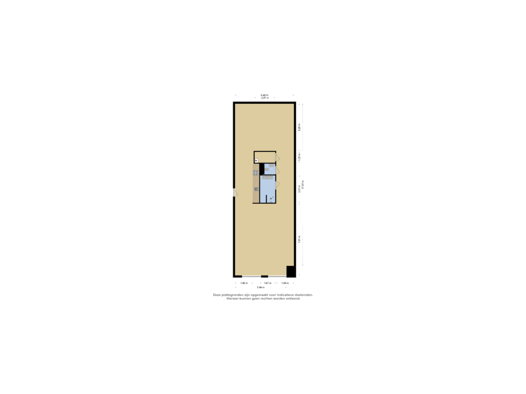 View floorplan of Appartement 4 of Korte Nieuwstraat 15