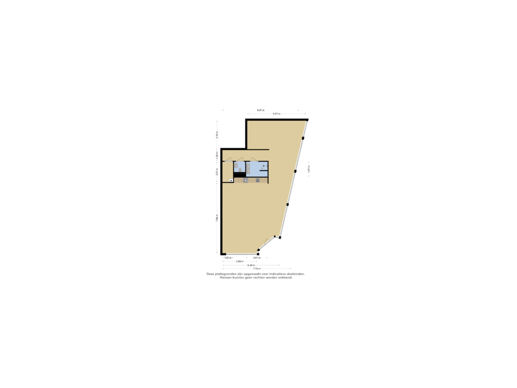 View floorplan of Appartement 7 of Korte Nieuwstraat 15