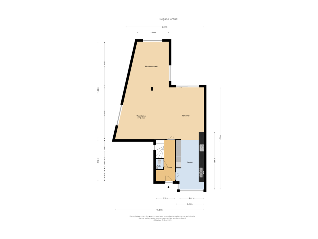 Bekijk plattegrond van Begane Grond van Iwan Kantemanplein 72