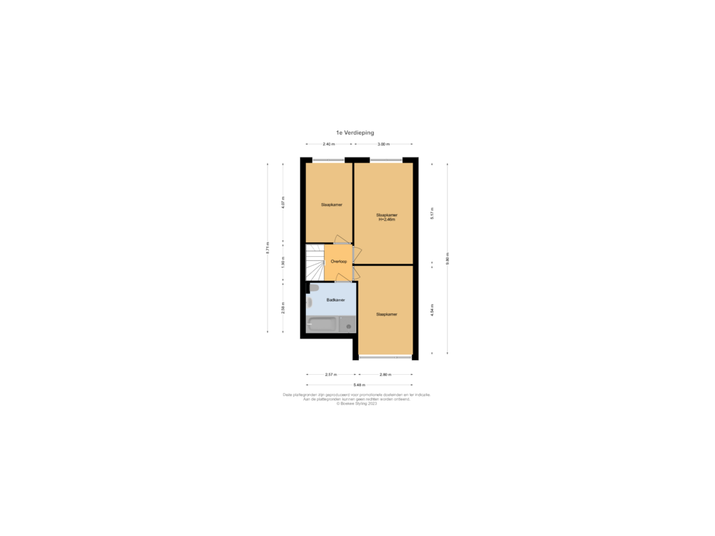 Bekijk plattegrond van 1e Verdieping van Iwan Kantemanplein 72