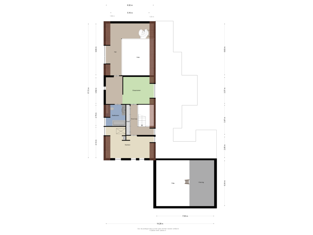 Bekijk plattegrond van Eerste Verdieping van Hoekstraat 42