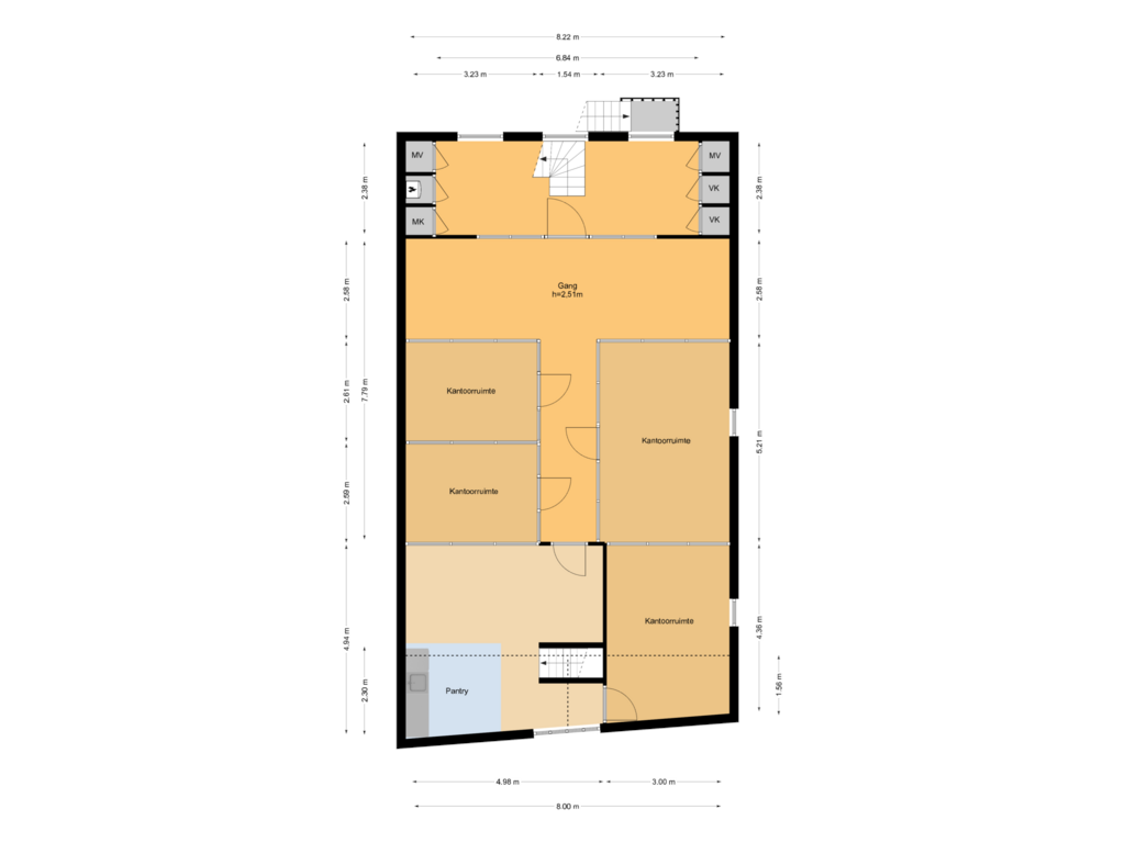 Bekijk plattegrond van 1e verdieping van Peperstraat 20