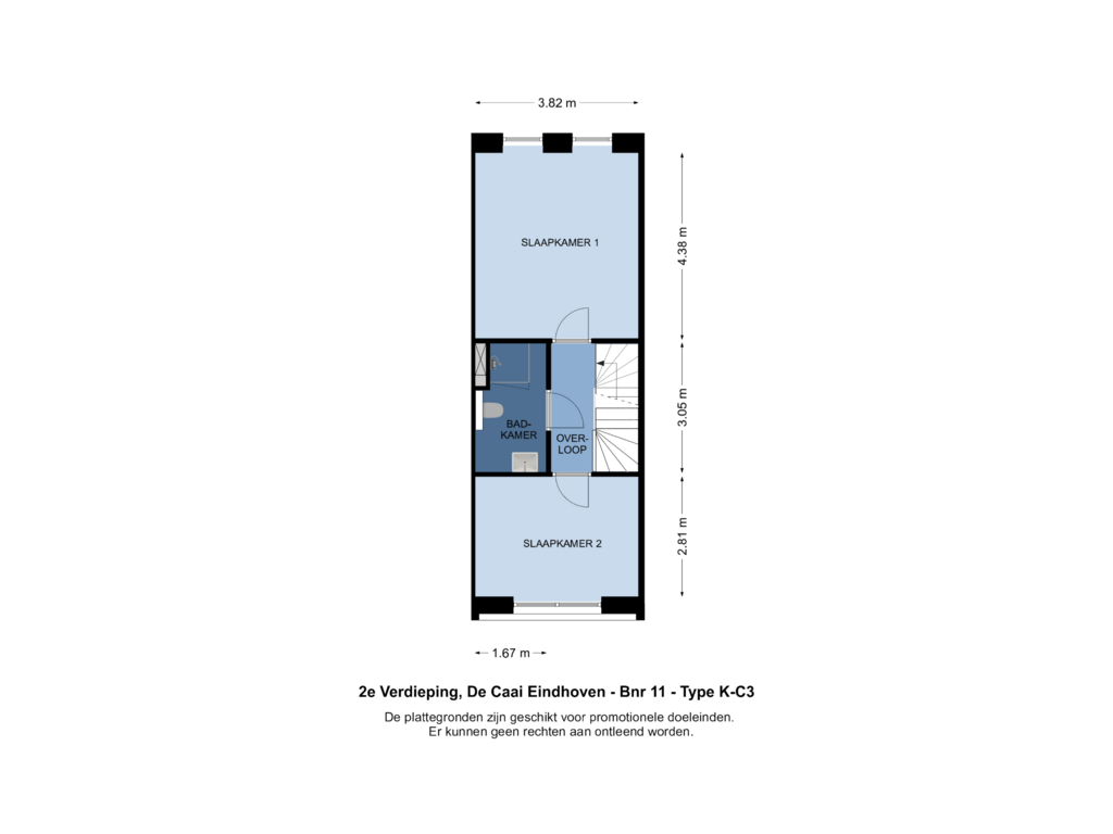 Bekijk plattegrond van 2e Verdieping van Bouwnummer 013 (Bouwnr. 013)