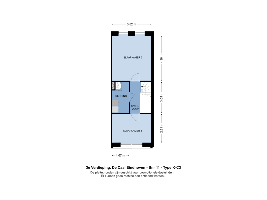 Bekijk plattegrond van 3e Verdieping van Bouwnummer 013 (Bouwnr. 013)