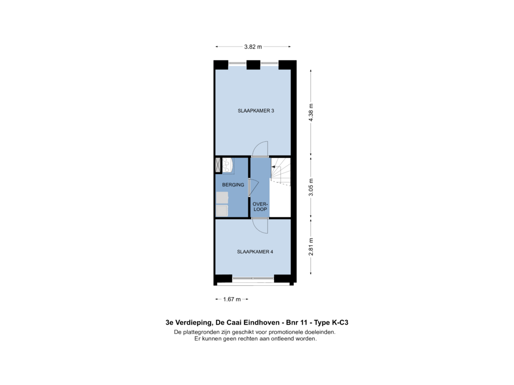 Bekijk plattegrond van 3e Verdieping van Bouwnummer 014 (Bouwnr. 014)