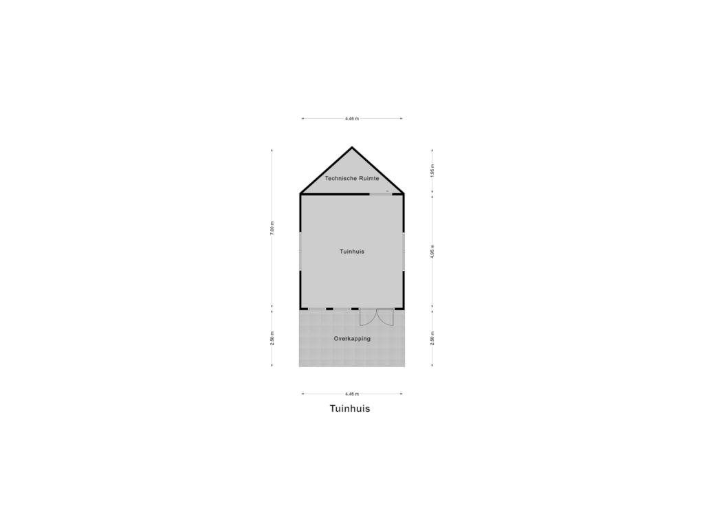 View floorplan of Tuinhuis of Kruisbergstraat 15-A