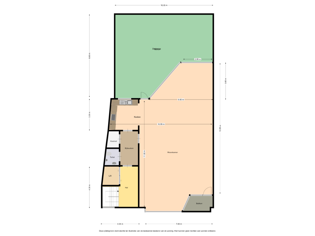 Bekijk plattegrond van Eerste verdieping van Rijksweg Centrum 97