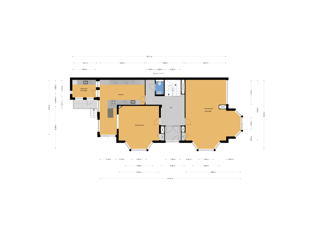 Bekijk plattegrond van Begane Grond van Cremerweg 150