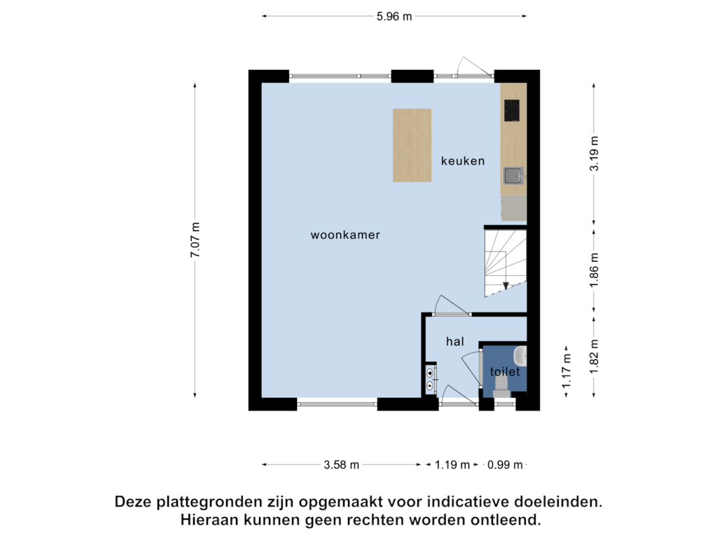 Bekijk plattegrond van Begane grond van Prins Mauritsstraat 40