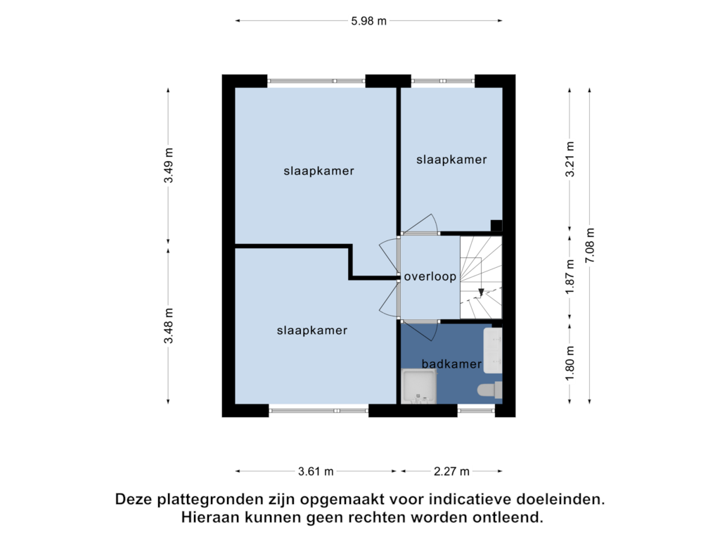 Bekijk plattegrond van 1e verdieping van Prins Mauritsstraat 40