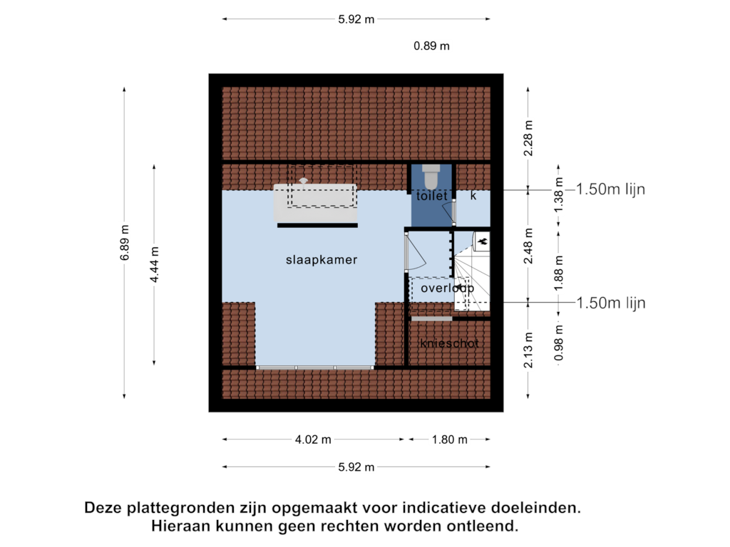 Bekijk plattegrond van 2e verdieping van Prins Mauritsstraat 40