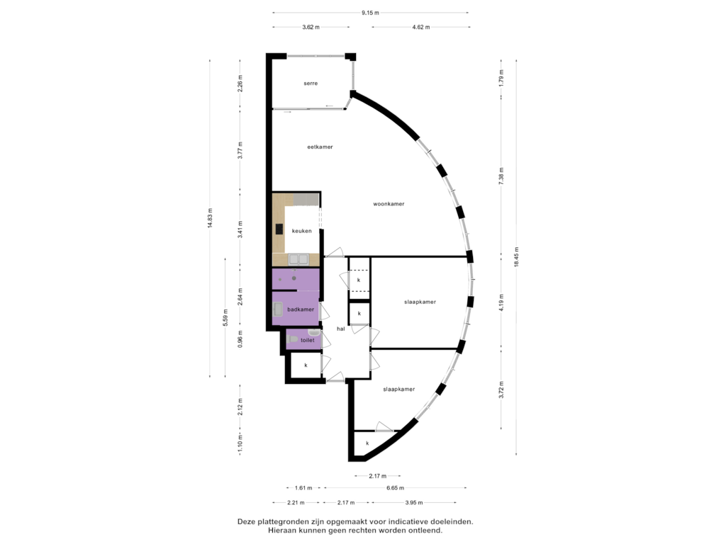 Bekijk plattegrond van Appartement van Frans Joseph van Thielpark 179