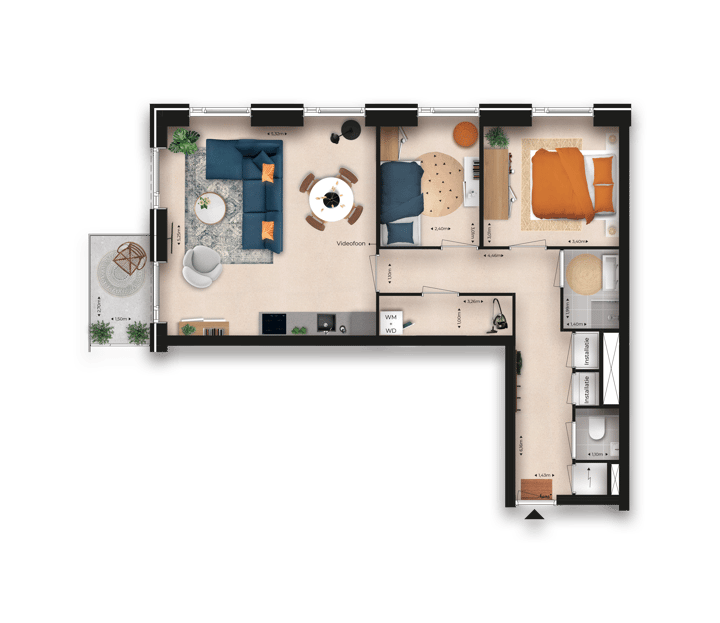 Foto van Appartement type K Portiekflat