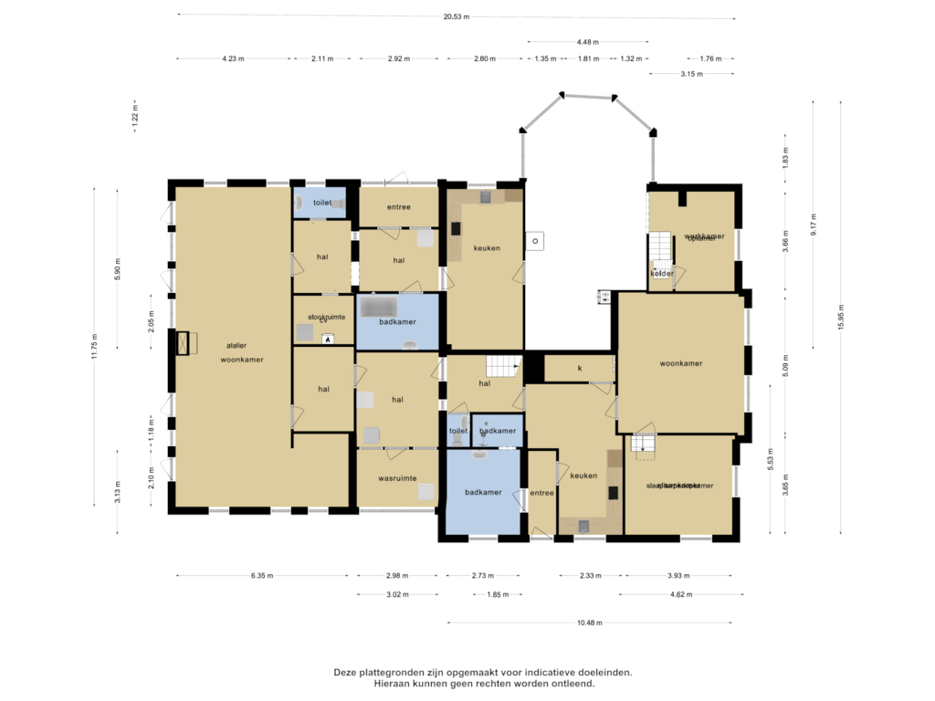 View floorplan of Begane grond of Kieftendijk 9-- 11