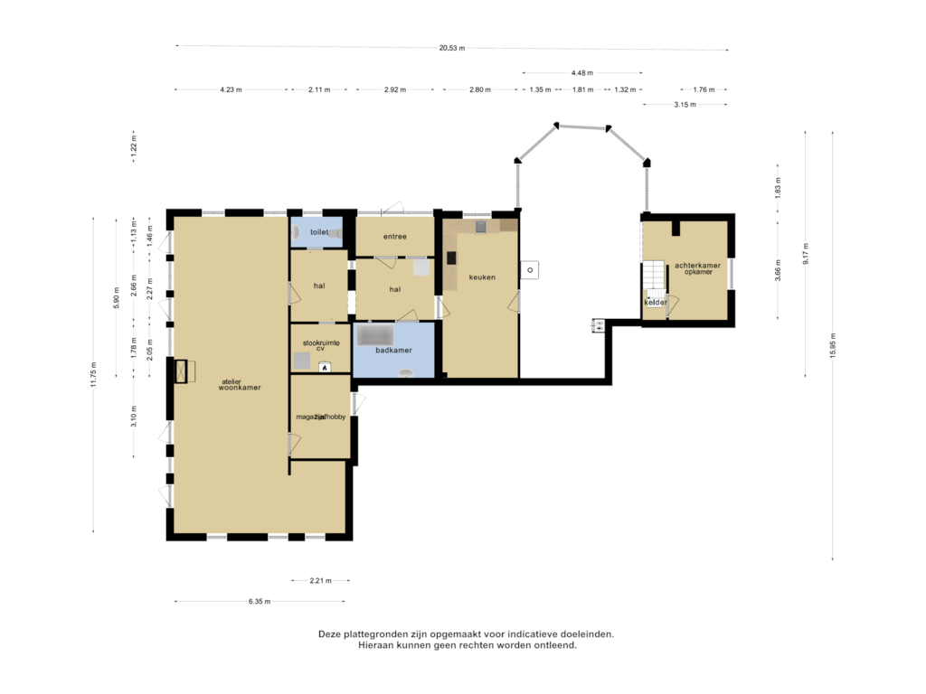 View floorplan of Begane grond-11 of Kieftendijk 9-- 11