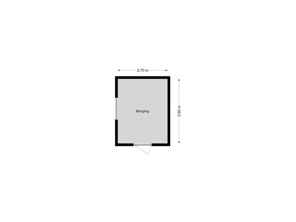 View floorplan of Berging of Prins Hendrikstraat 17