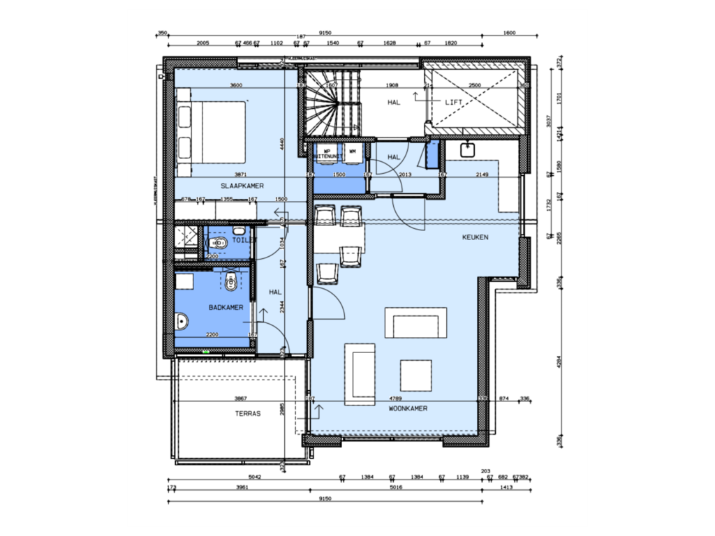 View floorplan of Type C of Paterplantsoen 7