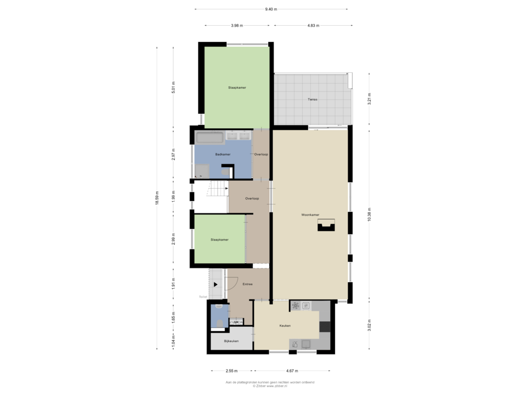 Bekijk plattegrond van Begane grond van Sint Antoniusbank 16-D