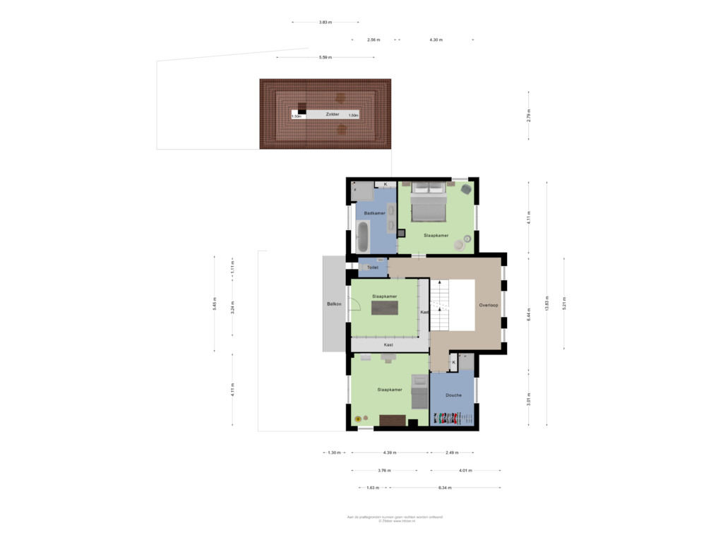 Bekijk plattegrond van Eerste verdieping van Dr Schaepmanlaan 14