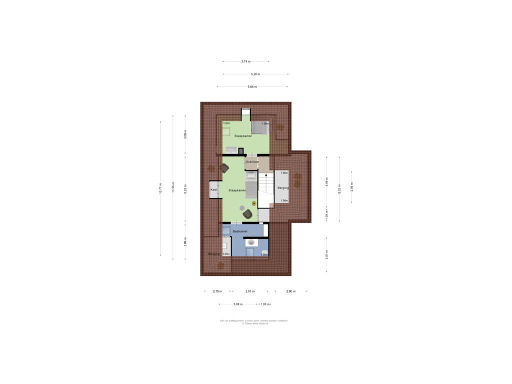 Bekijk plattegrond van Tweede verdieping van Dr Schaepmanlaan 14