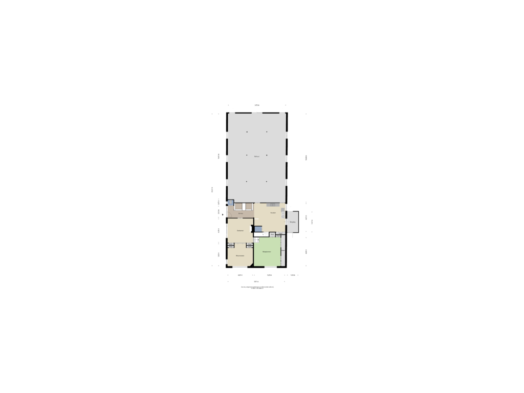 Bekijk plattegrond van Begane grond van Dorpsstraat 87