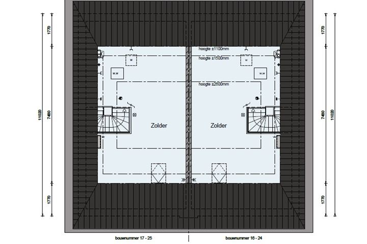 View photo 5 of Twee-onder-een-kapwoningen (Bouwnr. 22)