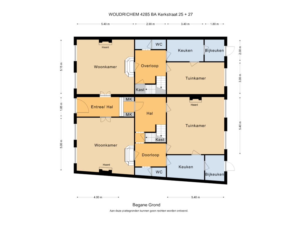 Bekijk plattegrond van Begane Grond van Kerkstraat 25-27