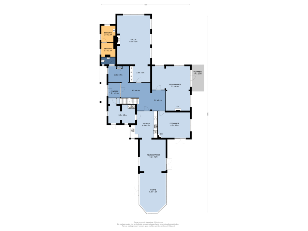 View floorplan of Begane grond of Joppelaan 65