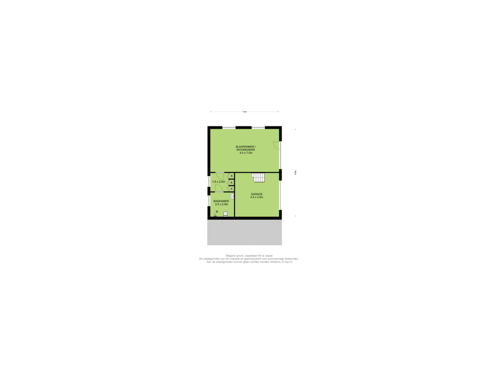 View floorplan of Begane grond of Joppelaan 65