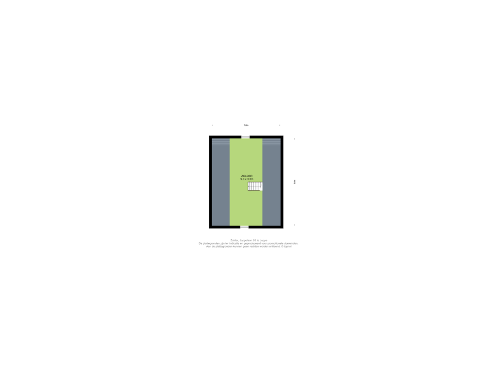 View floorplan of Zolder of Joppelaan 65