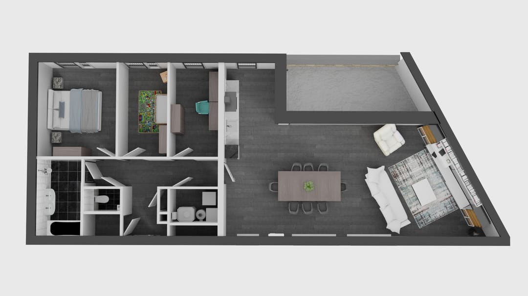 Foto 2 van 4-kamer appartement (Bouwnr. 5)