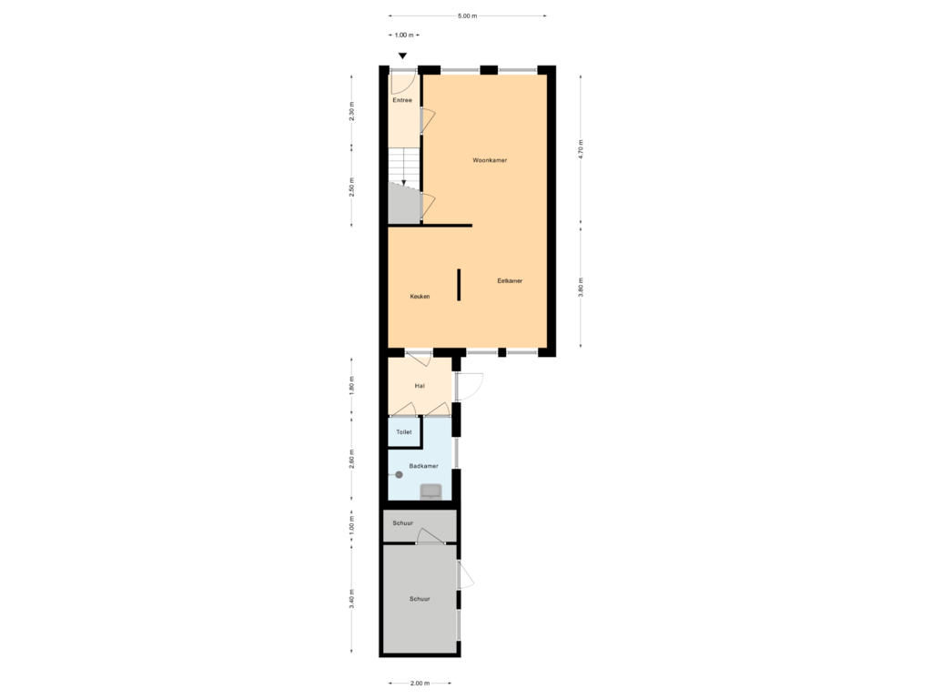 Bekijk plattegrond van Begane Grond van Dorpsstraat 29