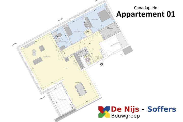 Bekijk foto 6 van 4-kamer appartement (Bouwnr. 1)