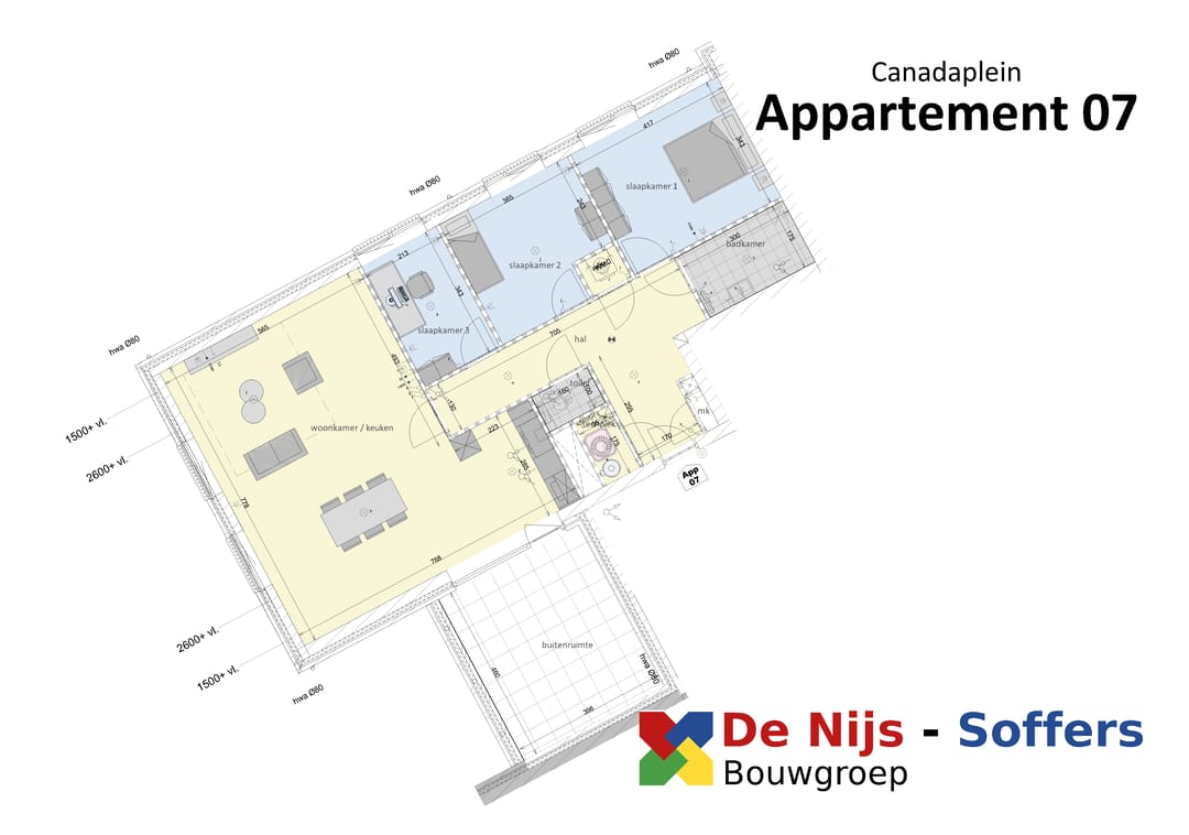 Foto 2 van 4-kamer appartement (Bouwnr. 7)