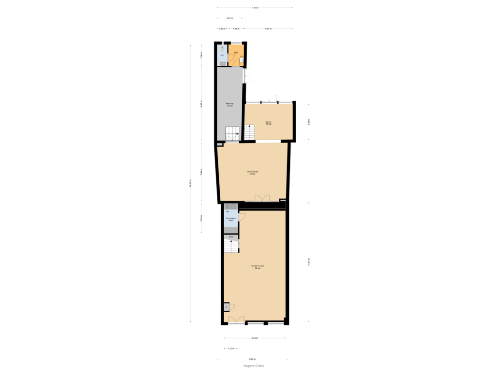 Bekijk plattegrond van Begane Grond van Oosthaven 15