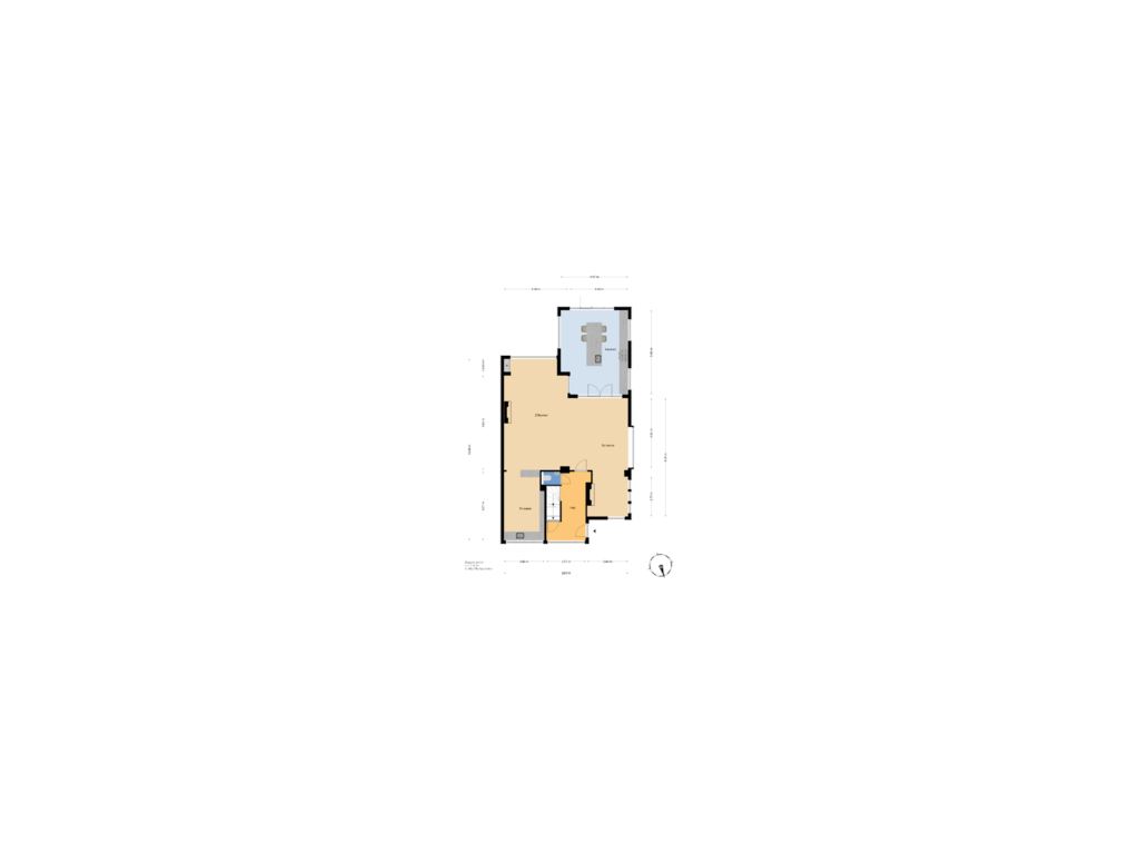 Bekijk plattegrond van Begane grond van Teylingerhorstlaan 21