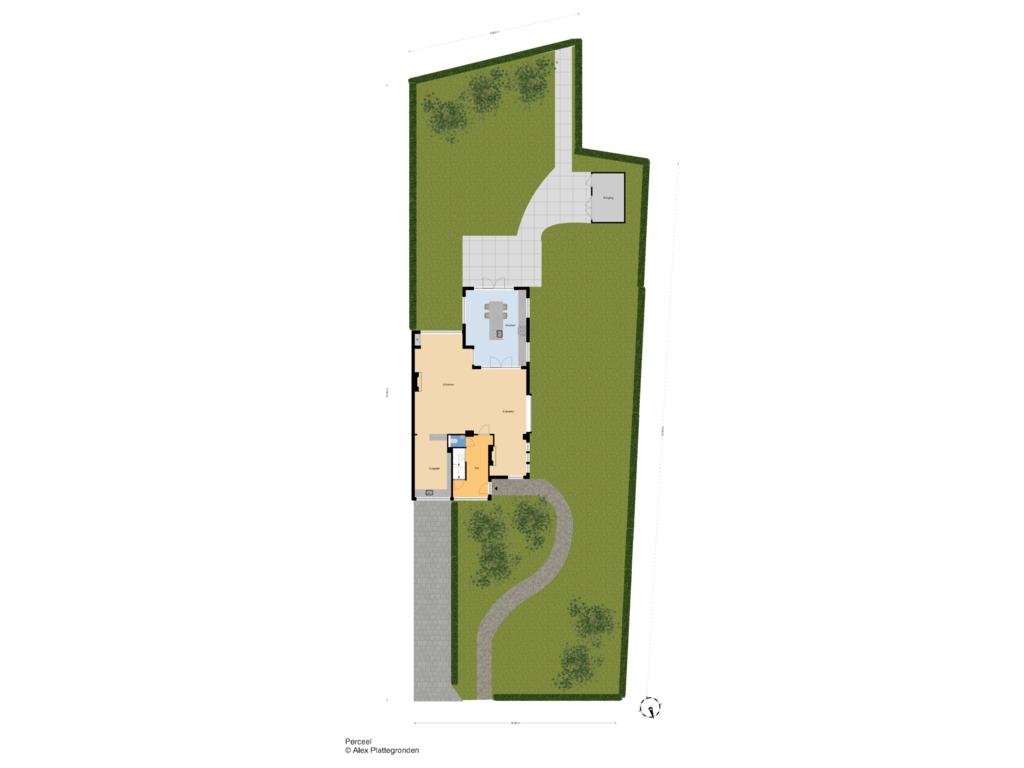 Bekijk plattegrond van Perceel van Teylingerhorstlaan 21