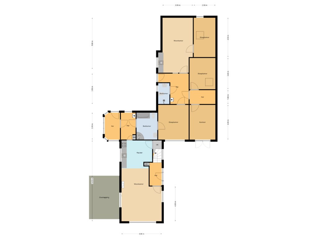 Bekijk plattegrond van Begane grond van Jan Verfailleweg 16