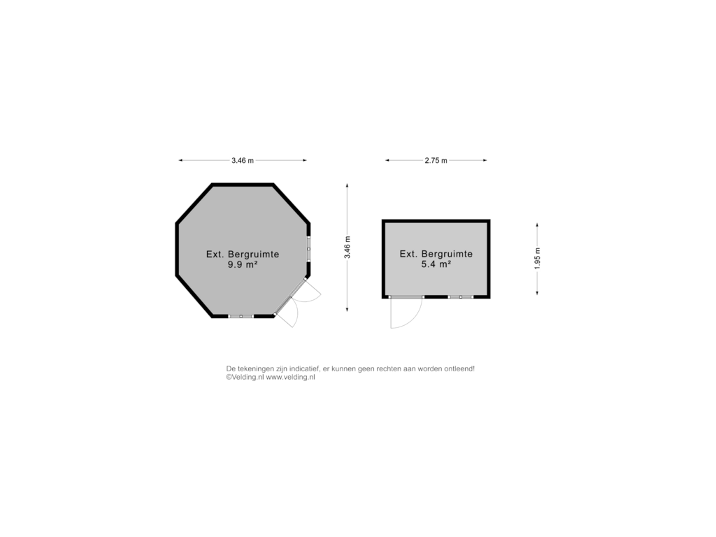 View floorplan of Ext Bergruimte of Hexelseweg 80-142