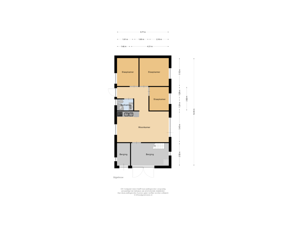 Bekijk plattegrond van Bijgebouw van Woude 36-D