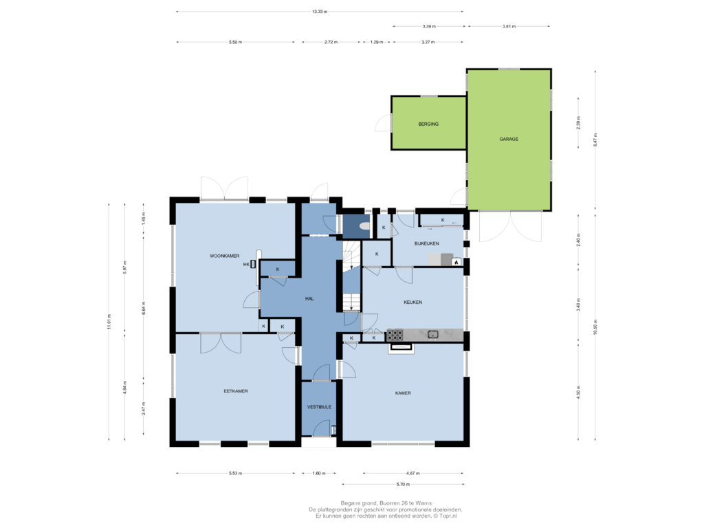 Bekijk plattegrond van Begane grond van Buorren 26