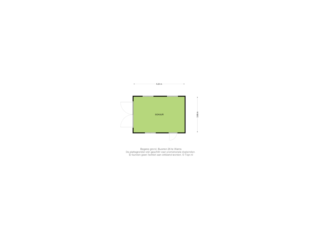 Bekijk plattegrond van Begane grond van Buorren 26