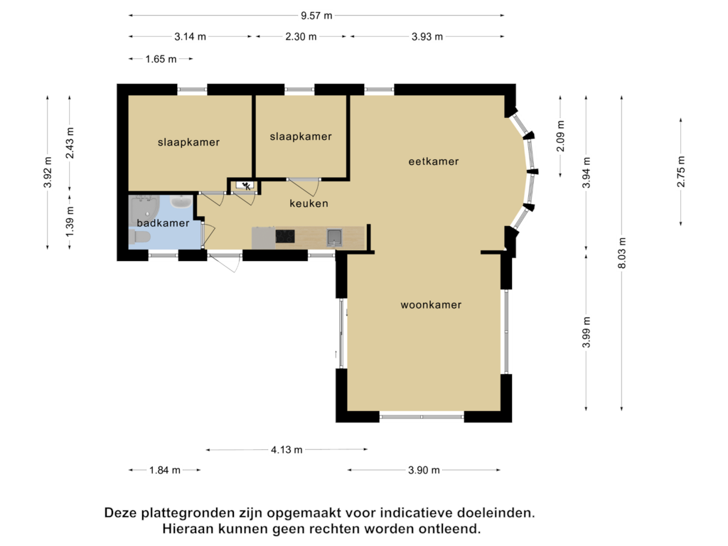 Bekijk plattegrond van Begane grond van Zeeweg 3-014